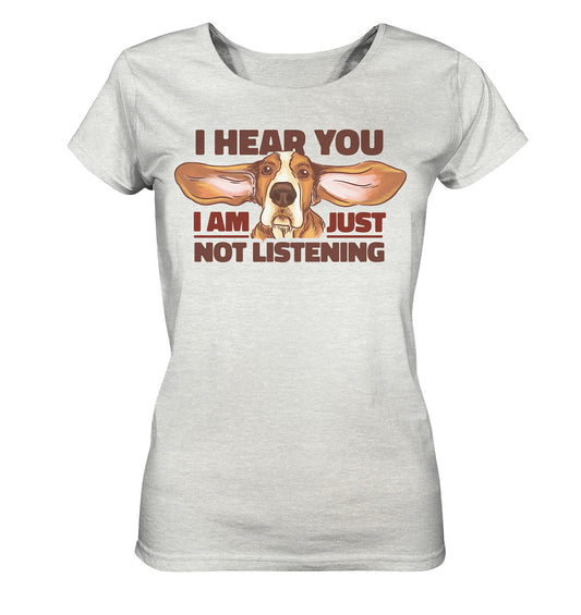 Just not listening  - Damen Bio Shirt (meliert)