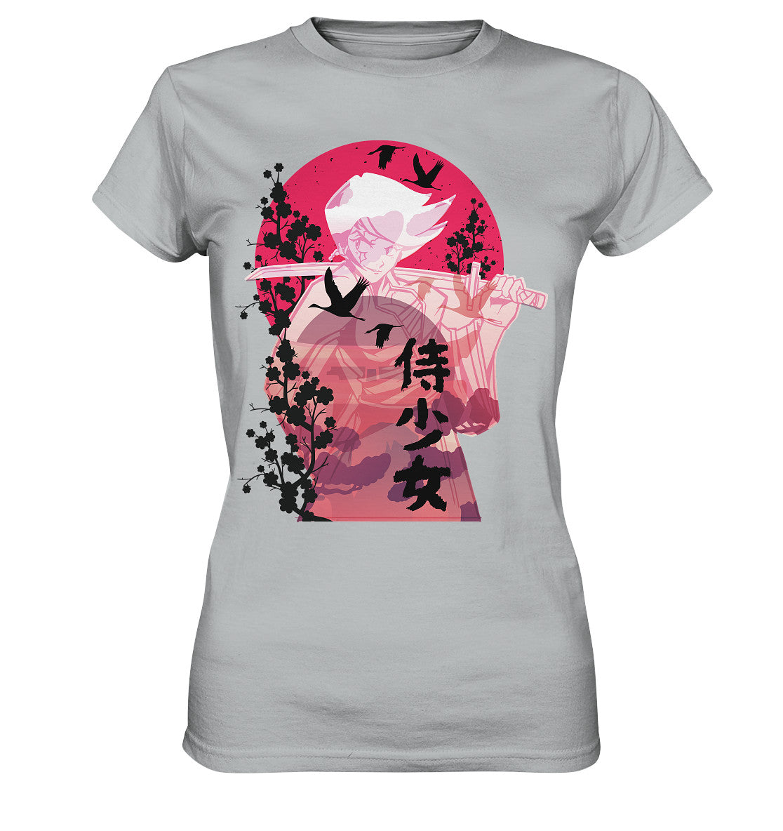 Anime Samurai Girl - Damen Premium Shirt