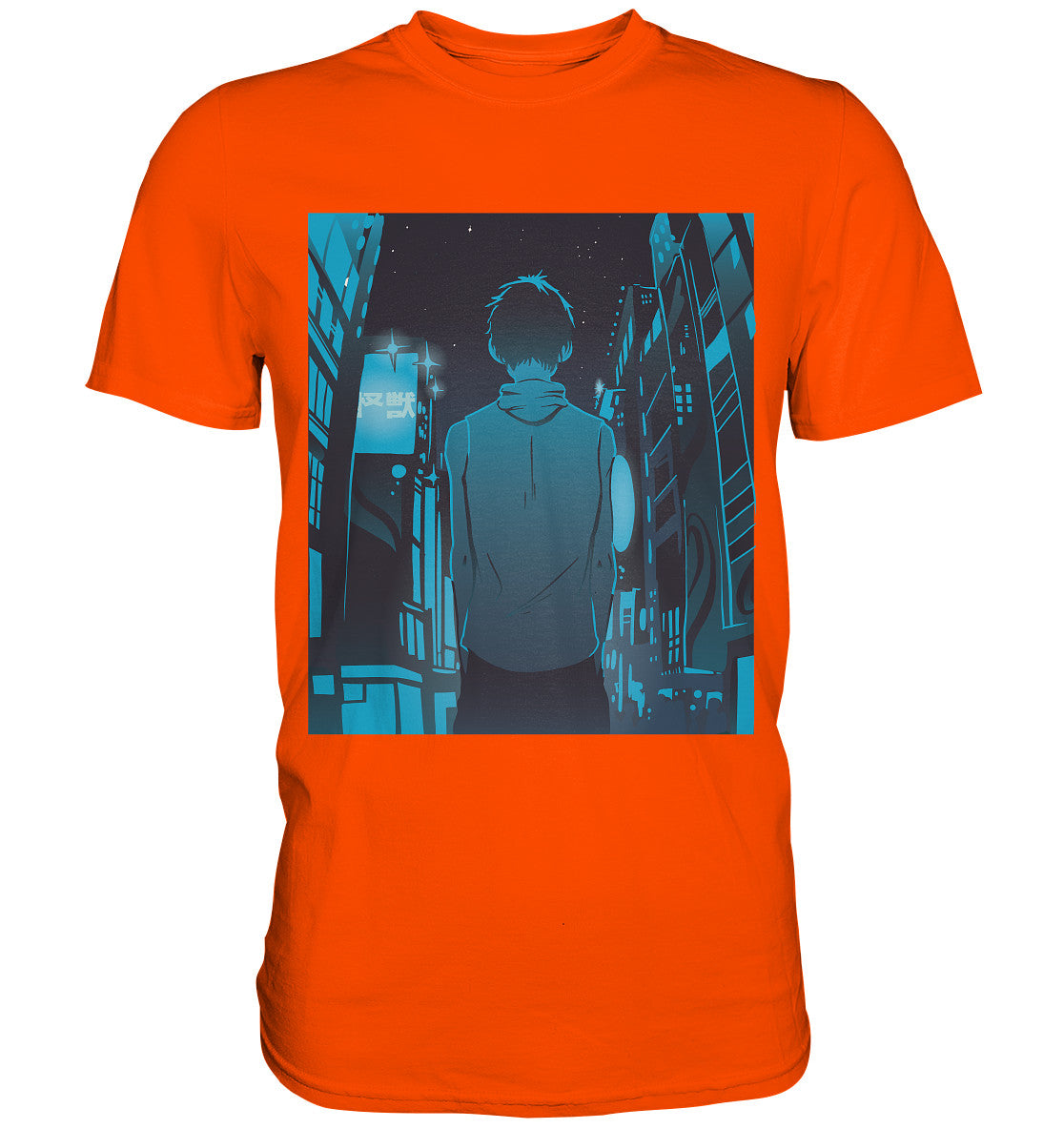 Anime boy city walk - Herren Premium Shirt